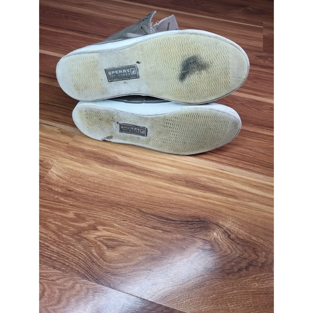 Sperry Top Sider Womens Size 7.5 High Top Canvas Sneaker Camo Lace Up Shoes Rock
